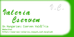 valeria cserven business card